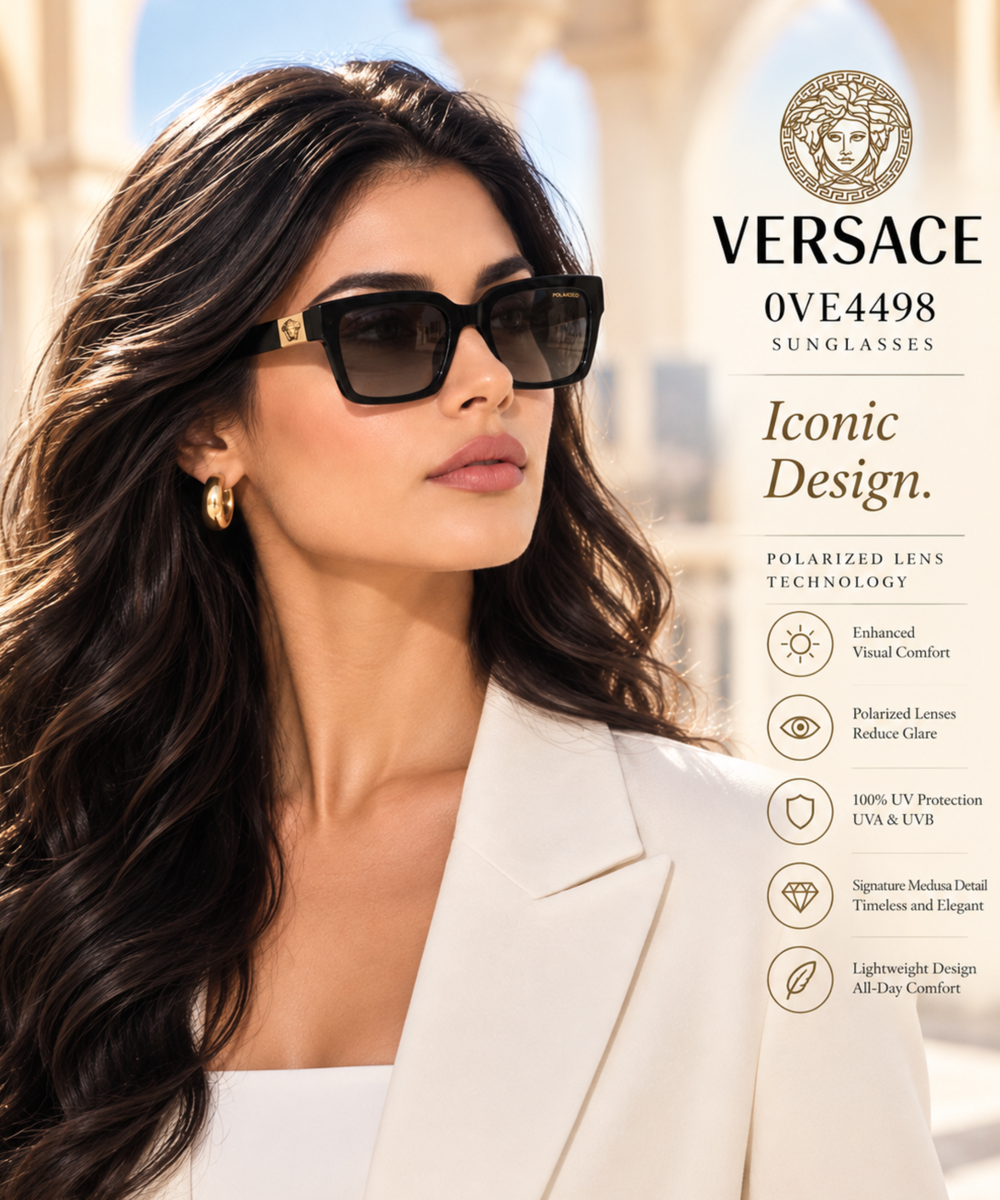 VERSACE VE4498 Women's Sunglasses,