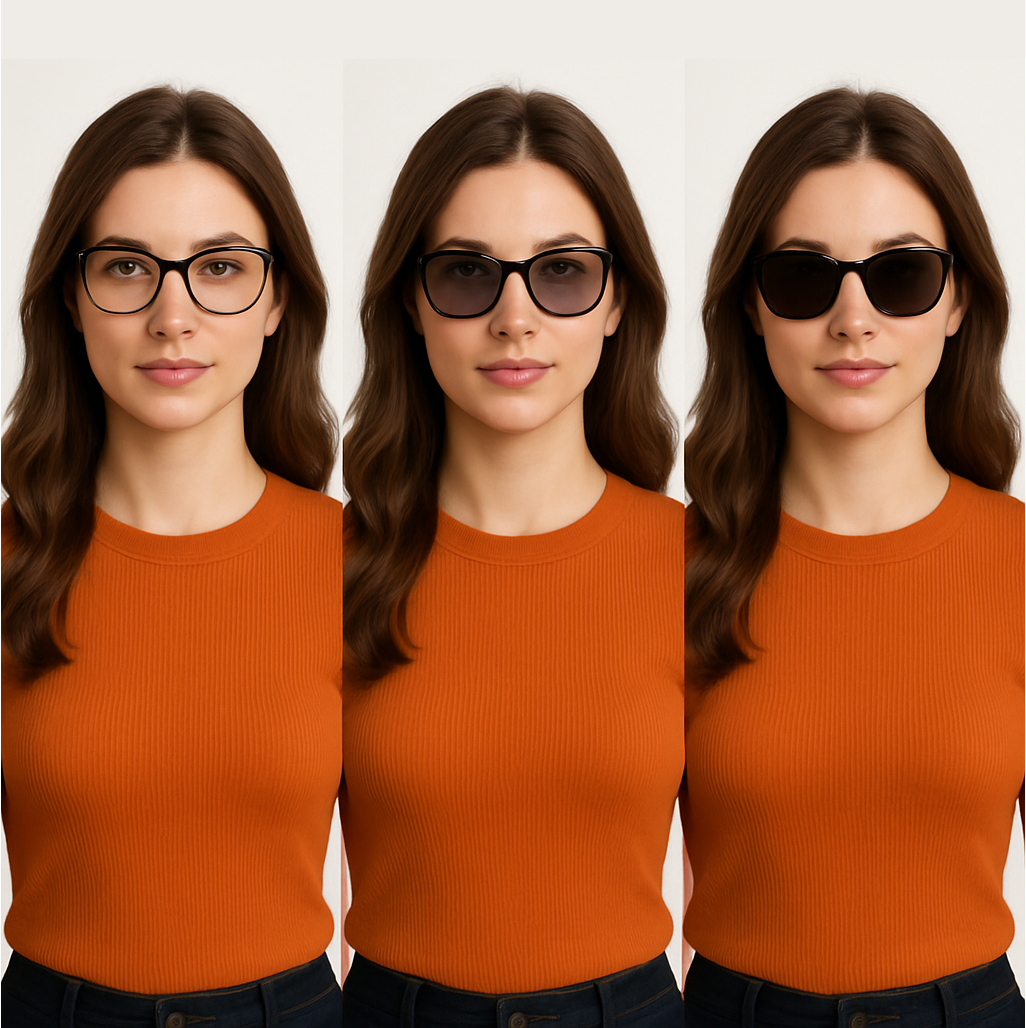 Single vision Transitions polycarbonate Ar green